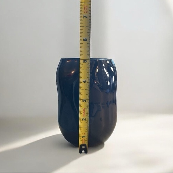 Translucent Black Asymmetrical Vase 5” tall - Picture 8 of 10